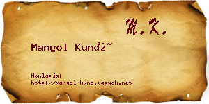 Mangol Kunó névjegykártya